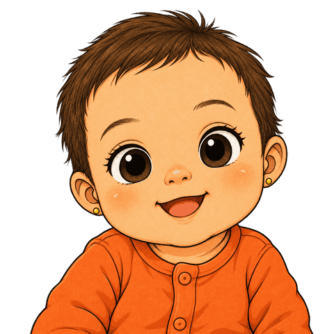 Ilustración de la bebé